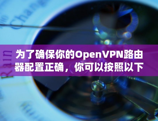 为了确保你的OpenVPN路由器配置正确，你可以按照以下步骤进行测试