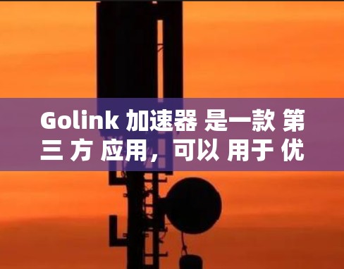 Golink 加速器 是一款 第三 方 应用，可以 用于 优化 游戏 性能，提高 帧 环 数 和 加速 游戏 加载 时间。以下 是 使用 Golink 加速器 来 加速 游戏 的 一般 步骤