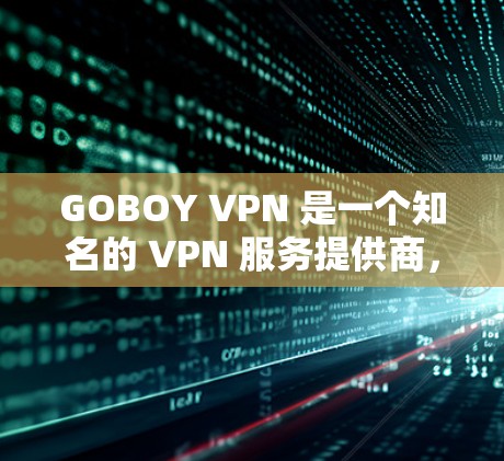 GOBOY VPN 是一个知名的 VPN 服务提供商，用户可能会关注其连接体验。以下是关于 GOBOY VPN 连接体验的一些关键点
