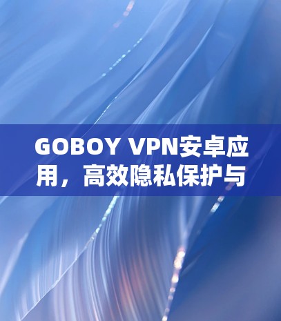 GOBOY VPN安卓应用,高效隐私保护与高速连接解决方案 GOBOY VPN安卓应用,高效隐私保护与高速连接解决方案